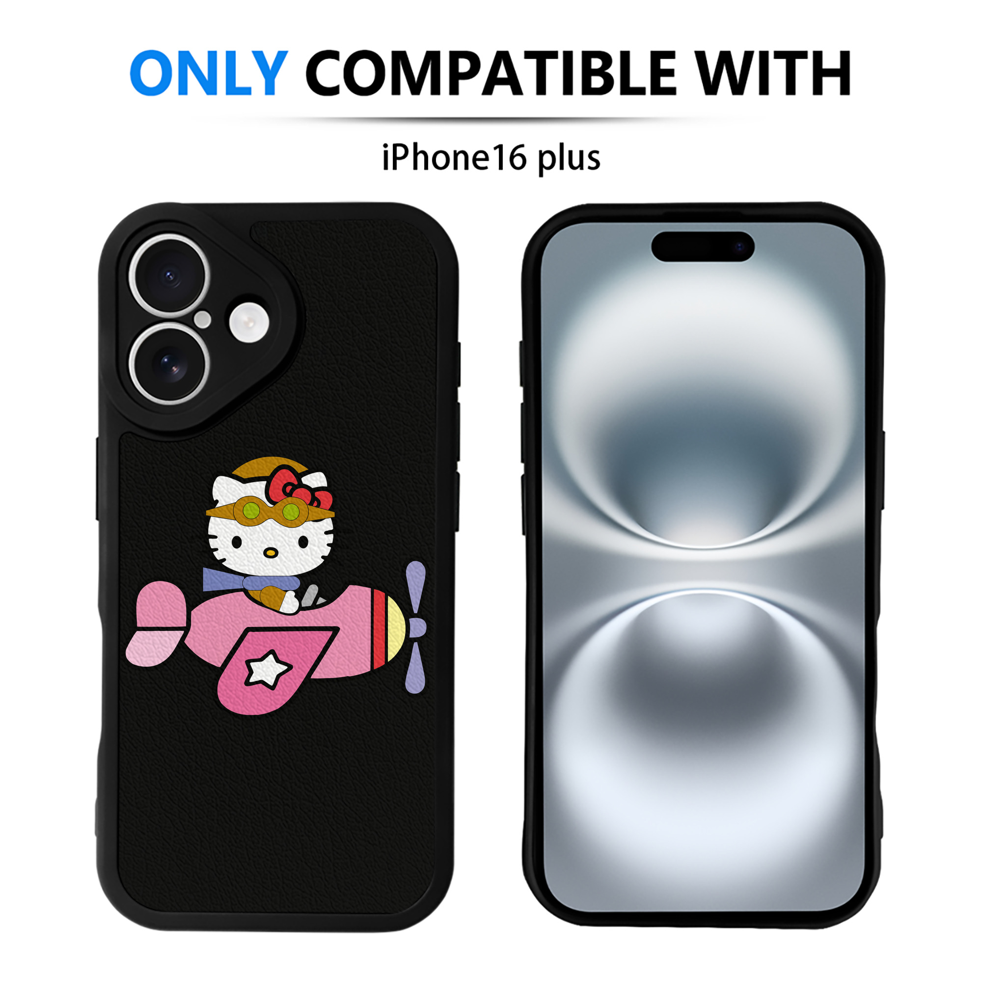 （画像用） Hello Kitty ハローキティ 【iPhone 16シリーズ対応】シリコンスマホケース（レザー調） 材質：シリコン